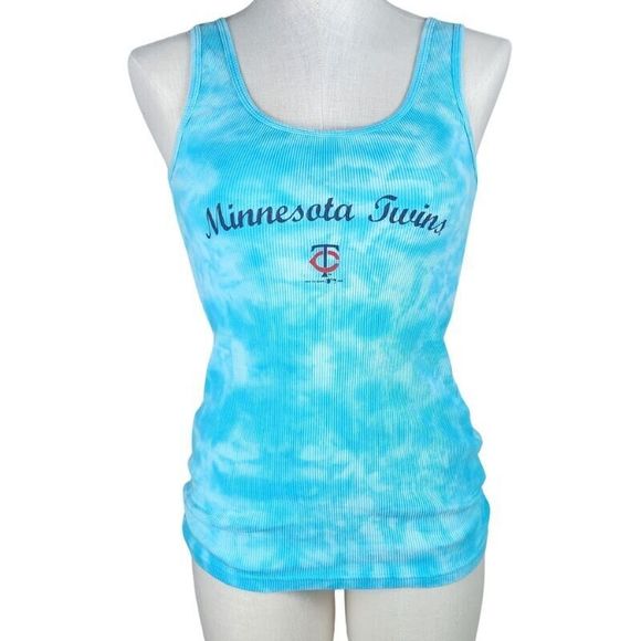 Coed Tops - MINNESOTA TWINS Coed Men's Women's Blue Ribbed TANK Size M